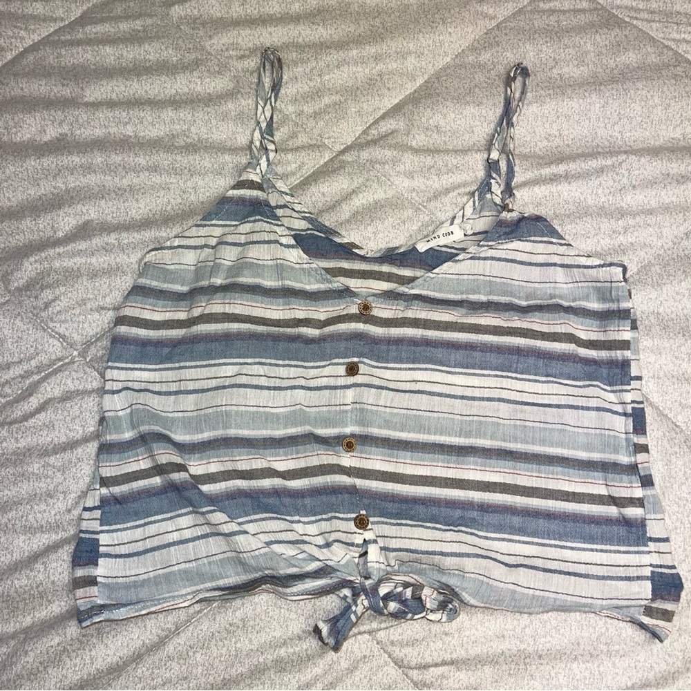 Mind Code Cropped Tank Top Size Large - Picture 2 of 6